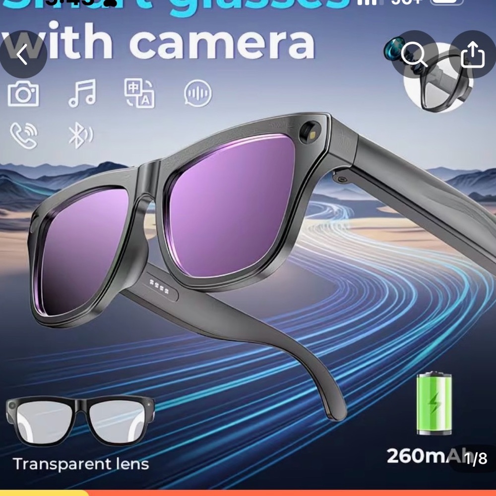 AI Smart Bluetooth Camera Glasses - Picture 3 of 3